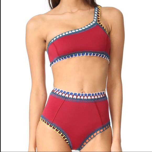 Kiini Soley One Shoulder Top + high waisted bottom